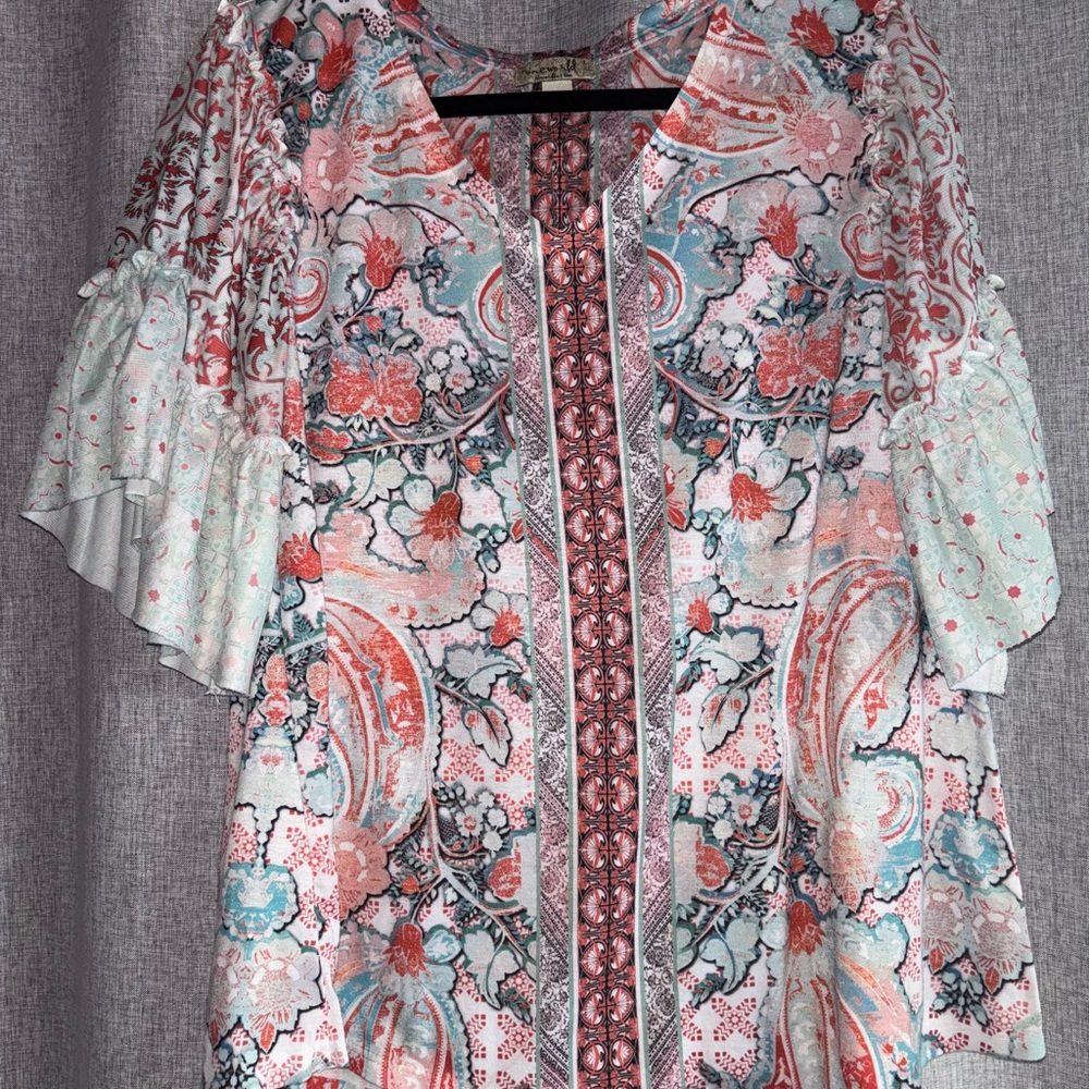 ONE WORLD Multicolor Floral Blouse